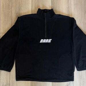 Black Men's Fleece quarter zip jacket